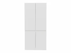 ModernLuxe Armario 70x40x170 cm - 4 puertas - con varilla para colgar ropa - Blanco New
