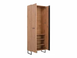 Mueble Perchero|Armario 70,5x194,5x35 cm Madera de roble natural Conjunto de pasillo de 5 piezas