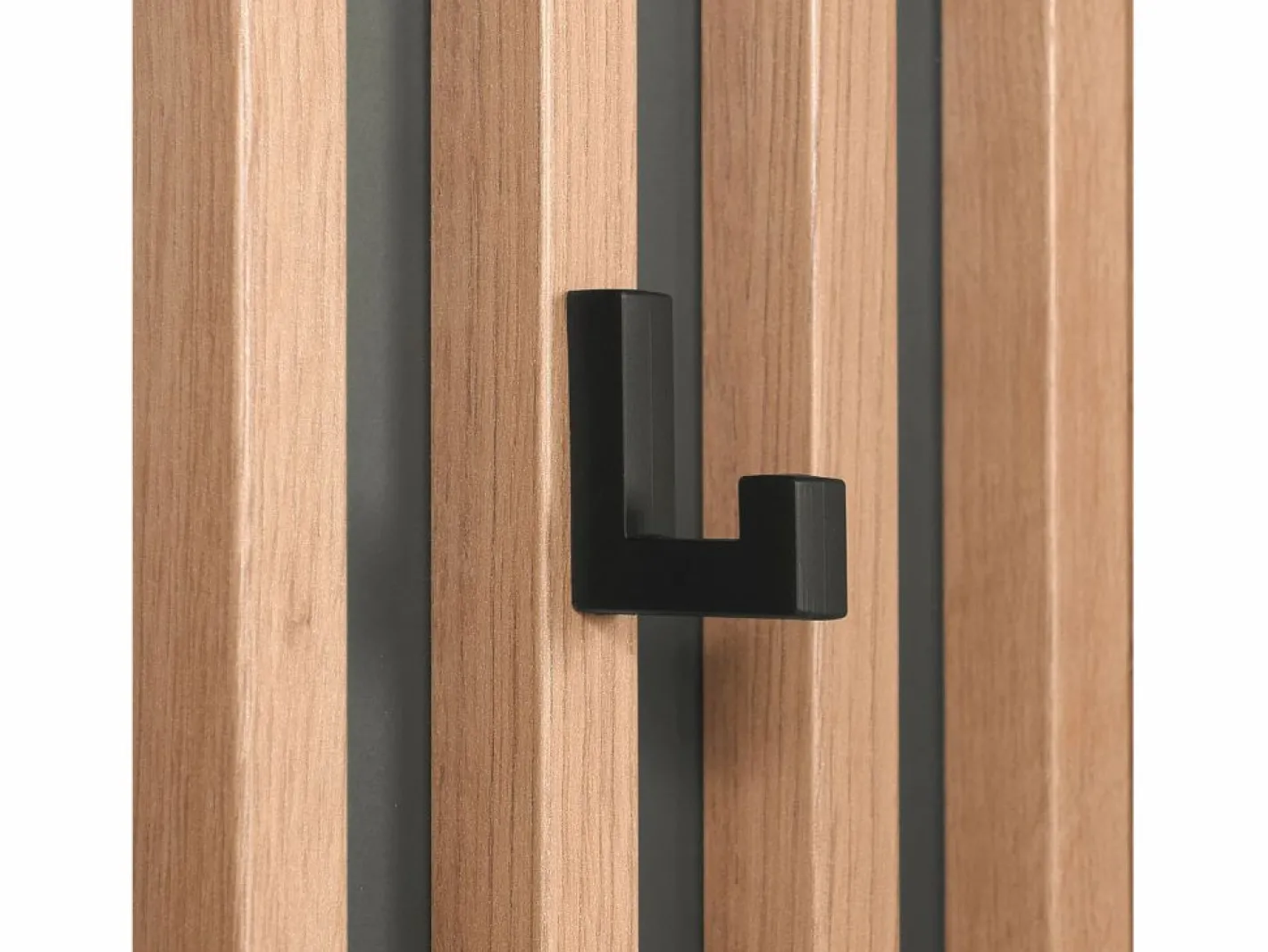 Armario 80x190x37 cm madera de roble natural Gris antracita / Marru00f3n Online