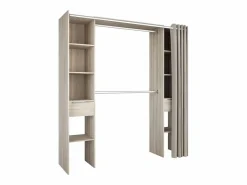 Armario/Vestidor Abierto Dana para Dormitorio en Roble Shannon 203x115-190x50 cm^ Hot