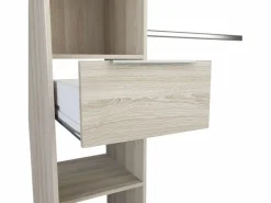 Armario/Vestidor Abierto Dana para Dormitorio en Roble Shannon 203x115-190x50 cm^ Hot
