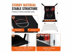 Cesta De Baloncesto|Aro de Baloncesto SucceBuy Juego Arcade de Baloncesto de Interior Double Shot para 2 Jugadores y 5 Pelotas