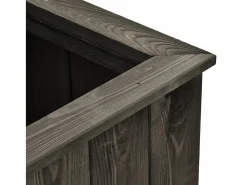 Clicnbuy Jardinera|Arriate de madera maciza de pino oscuro 74x32x30 cm