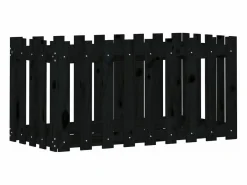 Arriate elevado jardín con valla madera pino 100x50x50cm^Clicnbuy Discount