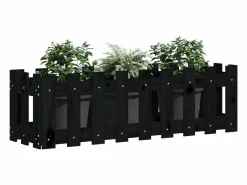 Clicnbuy Jardinera|Arriate elevado jardín con valla madera pino 100x30x30cm