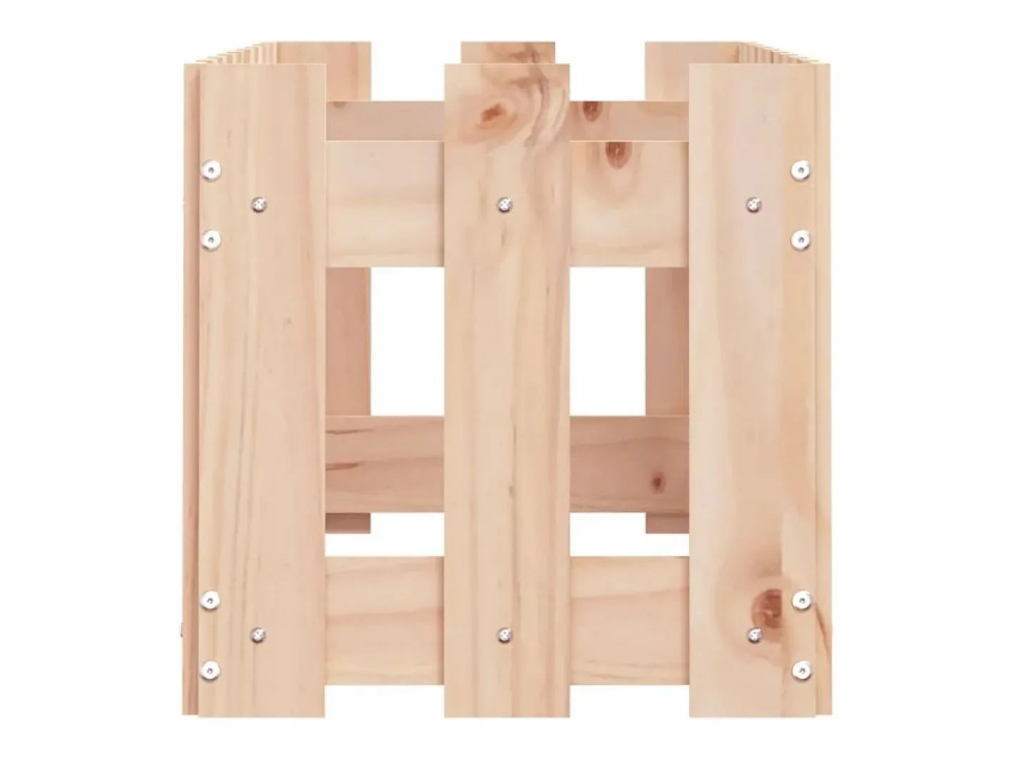 Clicnbuy Arriate elevado jardín con valla madera maciza pino 100x30x30cm Marru00f3n Clearance