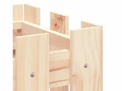 Clicnbuy Arriate elevado jardín con valla madera maciza pino 100x30x30cm Marru00f3n Clearance