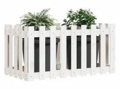 Clicnbuy Jardinera|Arriate elevado jardín con valla madera pino 100x50x70cm