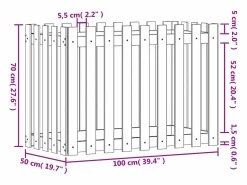 Clicnbuy Jardinera|Arriate elevado jardín con valla madera pino 100x50x70cm