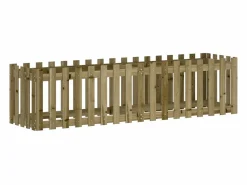Arriate elevado jardín valla madera impregnada pino 200x50x50cm^Clicnbuy