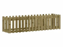 Arriate elevado jardín valla madera impregnada pino 200x50x50cm^Clicnbuy