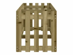 Arriate elevado jardín valla madera impregnada pino 200x50x50cm^Clicnbuy