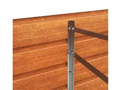 Clicnbuy Arriate oxidado de acero corten 400x80x77 cm Marru00f3n New