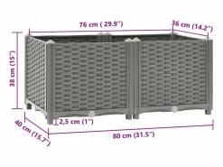 Meubles Cosy Jardinera|Arriate polipropileno 80x40x38 cm