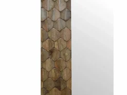 Artisan Furniture Armario de madera maciza con espejo tallado en forma de piña. Beige Sale
