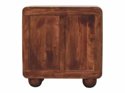 Artisan Furniture Madera maciza Baúl redondeado con 3 cajones Marru00f3n New
