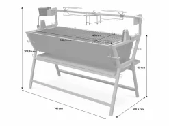 Sweeek Barbacoa|Asador de carbón con espetón eléctrico