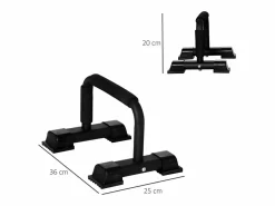 Asas de flexiones de acero antideslizantes para un entrenamiento efectivo, color (36x25x20 cm) Negro Online