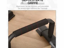 Asas de flexiones de acero antideslizantes para un entrenamiento efectivo, color (36x25x20 cm) Negro Online