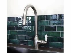 Ascott Mezclador para fregadero con ducha extraíble, estilo acero inoxidable^Essebagno Hot