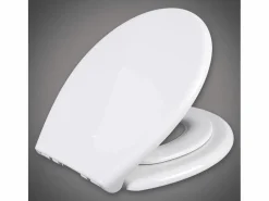 Helloshop26 Asiento de inodoro asiento de inodoro infantil asiento de inodoro familiar con mecanismo de cierre suave 19_0000680 Blanco Best