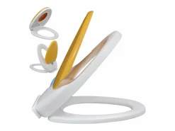 Asiento de inodoro con cierre suave para adultos y niños y amarillo 02_0002893^Helloshop26 Discount