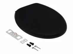 Helloshop26 Asiento de inodoro con cierre suave inodoro asiento de inodoro baño hogar restaurante tienda hotel 02_0002907 Negro Outlet