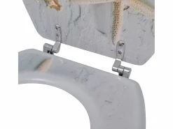 Helloshop26 Asiento de inodoro con tapa diseño de estrella de mar en MDF 02_0002882 Multicolor Outlet