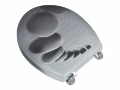 Helloshop26 Asiento de inodoro con tapa MDF diseño de piedra 02_0002881 Multicolor