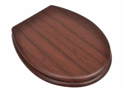 Asiento de inodoro con tapa MDF diseño marrón sencillo 02_0002880^Helloshop26 Discount