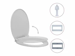 Asiento de inodoro con tapa de cierre suave claro ovalado 02_0002915^Helloshop26