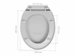 Asiento de inodoro con tapa de cierre suave claro ovalado 02_0002915^Helloshop26