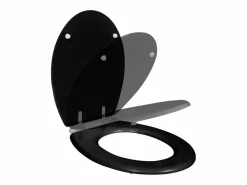 Helloshop26 Tapa De Inodoro|Asiento de inodoro con tapa de cierre suave construcción de MDF 02_0002876