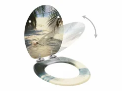 Asiento de inodoro con tapa de cierre suave MDF acabado Beach 02_0002938^Helloshop26 Online