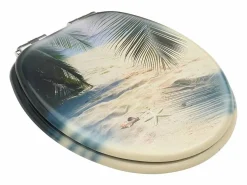 Asiento de inodoro con tapa de cierre suave MDF acabado Beach 02_0002938^Helloshop26 Online