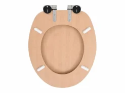 Asiento de inodoro con tapa de MDF y tapa de bambú de cierre suave 02_0002896^Helloshop26 Sale
