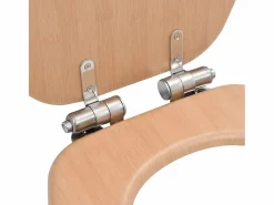 Asiento de inodoro con tapa de MDF y tapa de bambú de cierre suave 02_0002896^Helloshop26 Sale