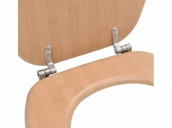 Helloshop26 Asiento de inodoro con tapa diseño MDF estilo bambú 02_0002897 Marru00f3n New