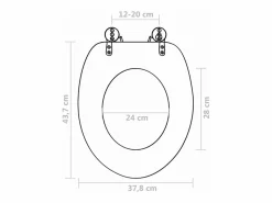 Helloshop26 Asiento de inodoro con tapa MDF diseño de gotas de agua 02_0002928 Azul Online