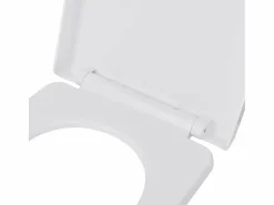 Helloshop26 Tapa De Inodoro|Asiento de inodoro cuadrado de cierre suave y liberación rápida 02_0002892