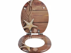 Helloshop26 Tapa De Inodoro|Asiento de inodoro de MDF con mecanismo de bajada automática grado marino 19_0000692