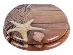 Helloshop26 Tapa De Inodoro|Asiento de inodoro de MDF con mecanismo de bajada automática grado marino 19_0000692