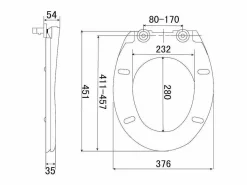 Helloshop26 Tapa De Inodoro|Asiento de inodoro de plástico con bajada automática y mecanismo de liberación rápida 19_0000677