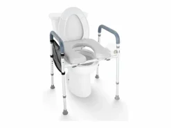 Asiento de Inodoro Elevado SucceBuy, Ajuste de Altura en 7 Posiciones, 158,7 kg, Estructura de Aluminio Gris Best