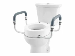 Asiento de Inodoro Elevado SucceBuy, 88,9 mm de Altura, Capacidad 136 kg, Barandillas de Aluminio,^ New