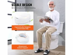 Tapa De Inodoro|Asiento de Inodoro Elevado SucceBuy, 12,7 cm de Altura, Capacidad de 136 kg, Elevador Universal,