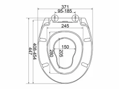 Helloshop26 Tapa De Inodoro|Asiento de inodoro familiar con asiento para niños asiento de inodoro de plástico con cierre automático 19_0000682