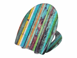 Helloshop26 Tapa De Inodoro|Asiento de inodoro retro de Duroplast con mecanismo de cierre suave y cierre rápido 19_0000713