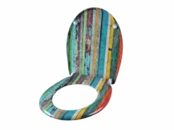 Helloshop26 Tapa De Inodoro|Asiento de inodoro retro de Duroplast con mecanismo de cierre suave y cierre rápido 19_0000713