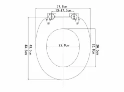 Asiento de inodoro tapa de inodoro de madera robusta con mecanismo de cierre suave para baño 19_0000703^Helloshop26 Online